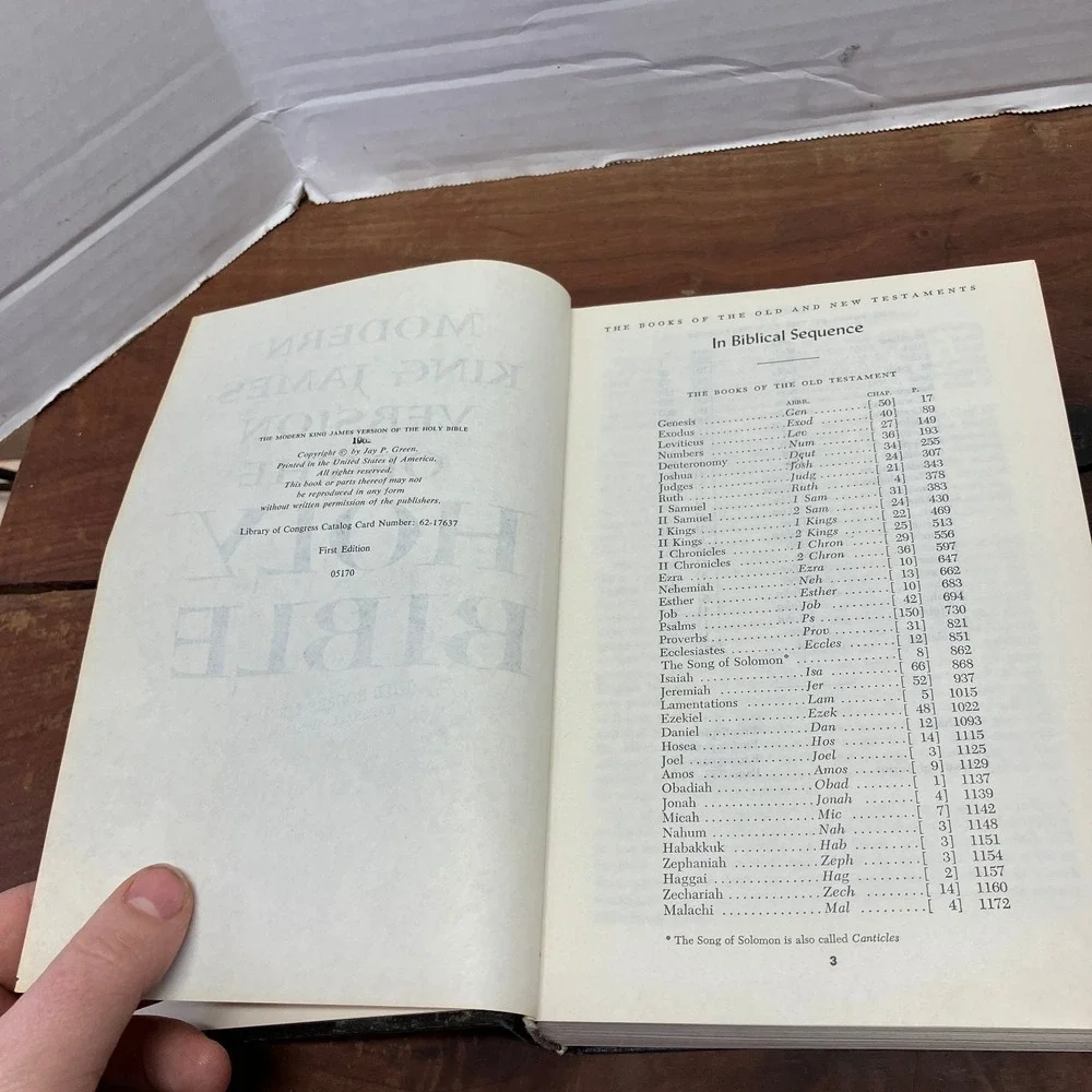 Modern King James Version Holy Bible Jay P. Green 1962 First Edition Illustrated